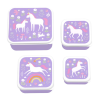 Set van brood- en snackdoosjes - Lunch & snack box set unicorn dreams